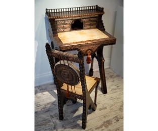 A Fantastic Walnut Ladies Desk & Chair