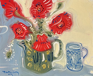 Poppies with Two Pots
