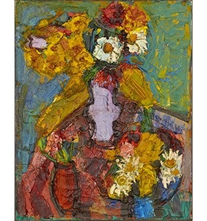Bouquet on a Gueridon Table 