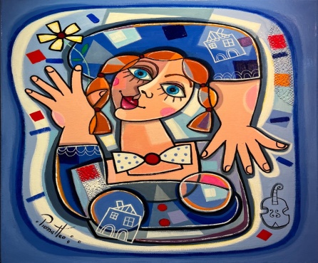 The Red Haired Girl with Blue Eyes